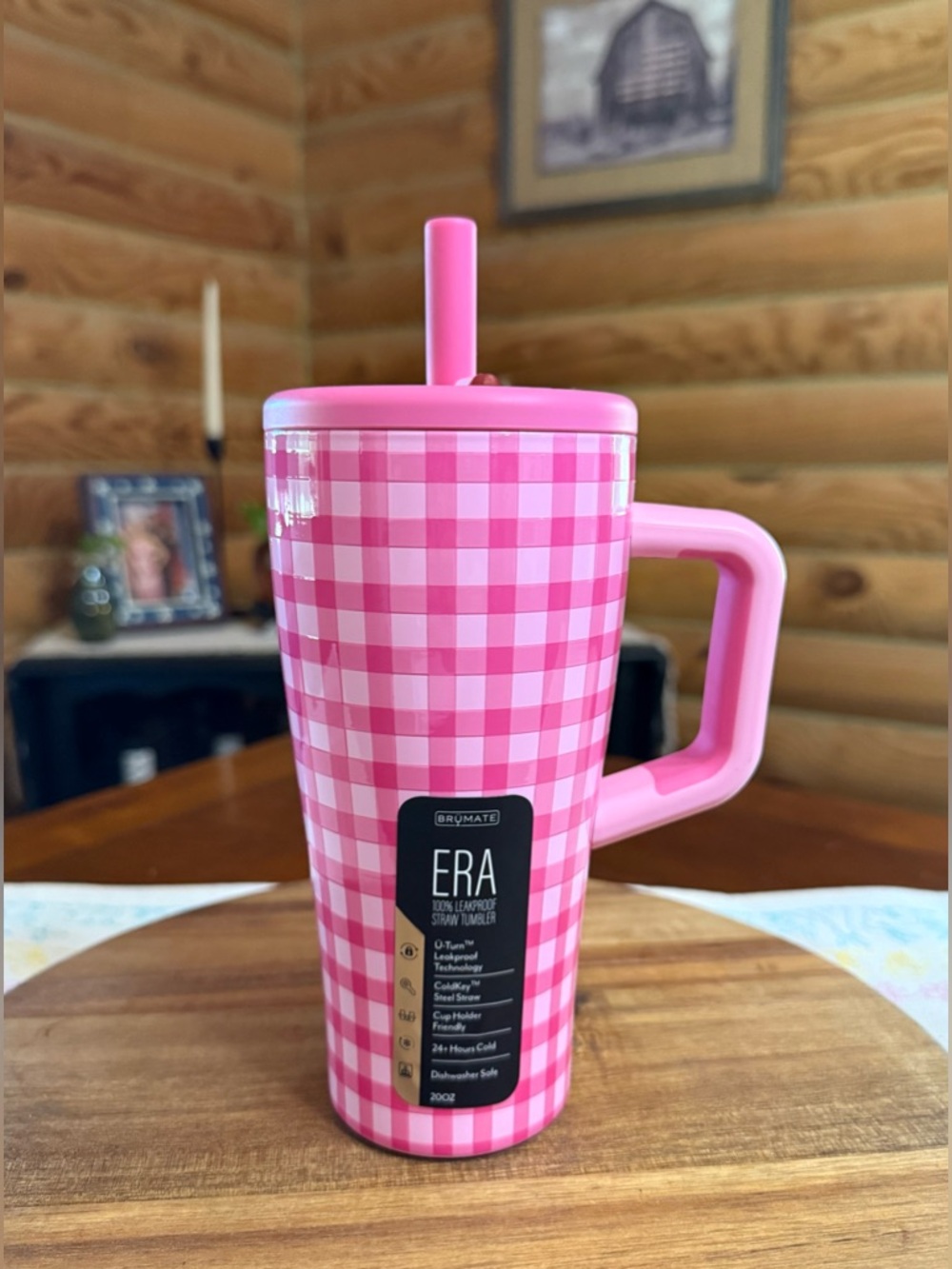 PINK GINGHAM Brumate + Madi Nelson Lmtd Ed 30oz ERA Leakproof Tumbler